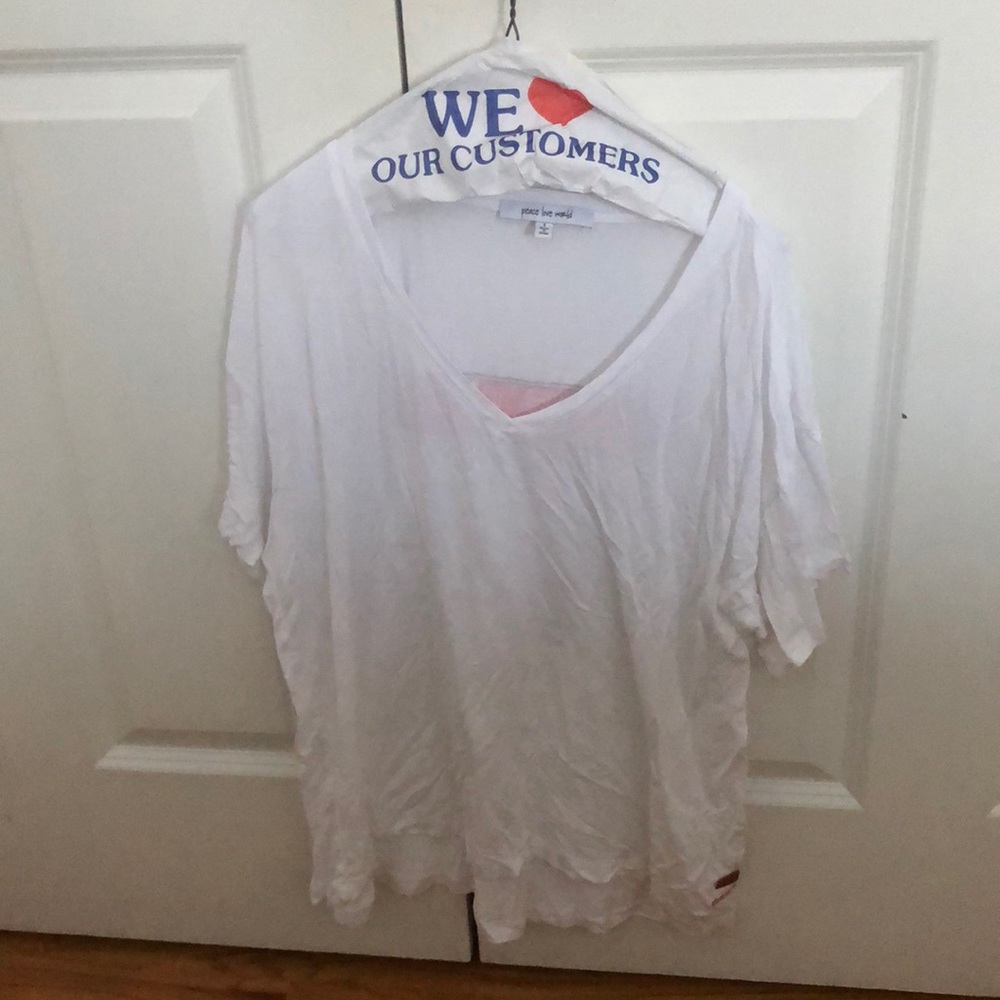 Peace Love World Tee WRITING ON THE BACK
